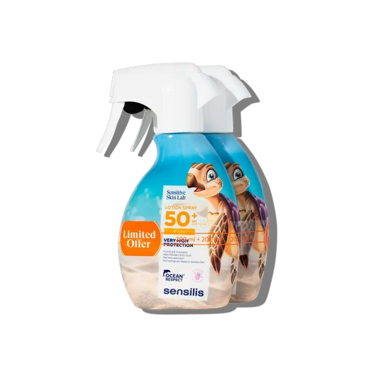 Sensilis Αντηλιακό Λοσιόν Σπρέι 50+ Παιδιατρικό, 2 x 200 ml 