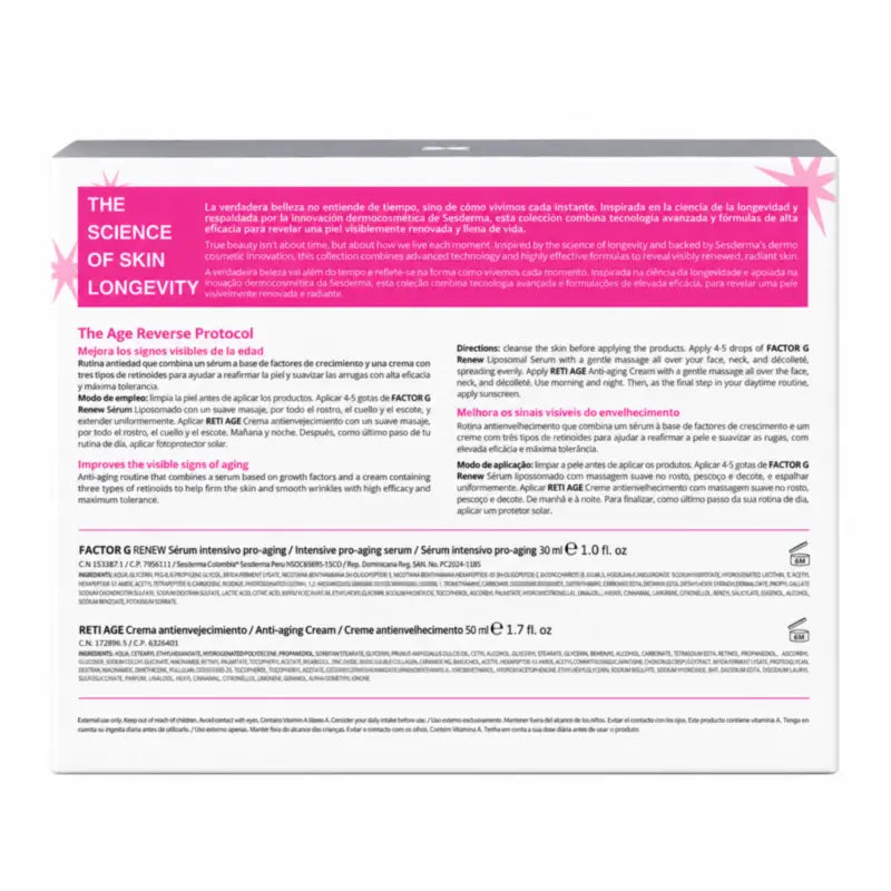Sesderma The Age Reverse Protocol Pack Retiage Κρέμα + Factor G Ορός
