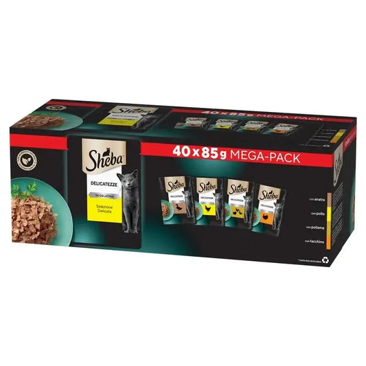 Sheba Bulkpack Πτηνά σε ζελέ 40X85G 
