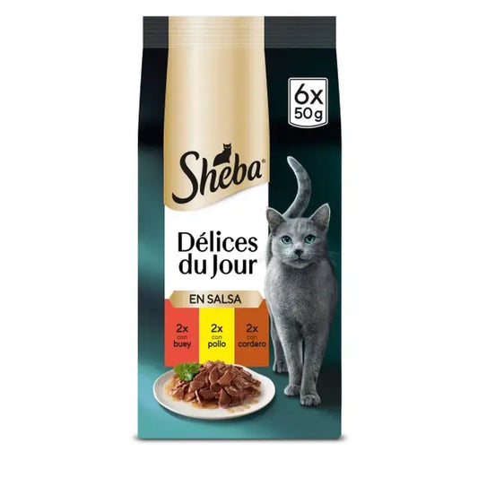 Sheba Delices Du Jour Κρέατα για γάτες 12X6X50Gr 