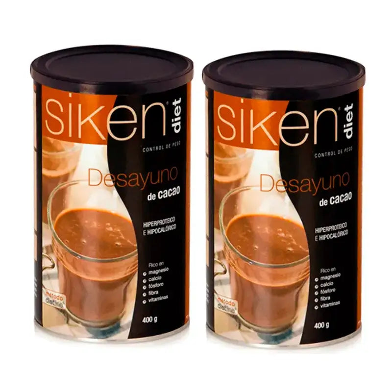Siken Diet Πρωινό με κακάο, συσκευασία 2 x 400 γρ.