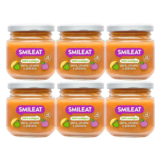 Smileat Βαζάκι με τρία φρούτα, συσκευασία 6 x 130 γρ.