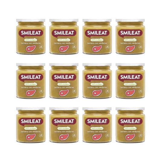 Smileat Βαζάκι Μοσχάρι με Λαχανικά 230 g, συσκευασία 12 τεμαχίων