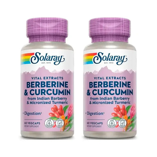 Solaray Berberine & Curcumin, συσκευασία 2 x 60 κάψουλες