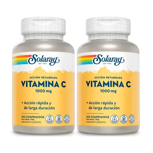 Solaray Βιταμίνη C 1000 mg. Συσκευασία 2 x 100 δισκία.