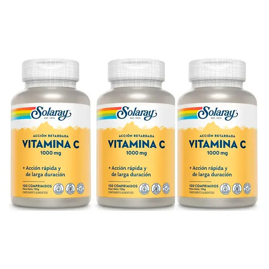 Solaray Βιταμίνη C 1000 mg. Συσκευασία 3 x 100 δισκία.