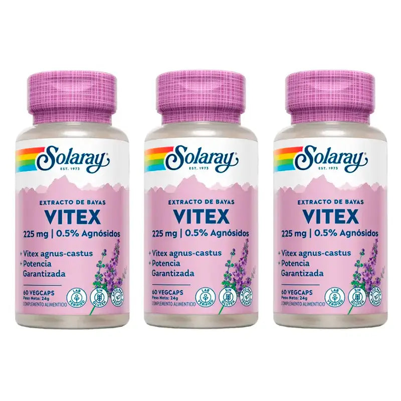 Solaray Vitex (Σαουζγκάτιλο) Συσκευασία 3 x 60 κάψουλες