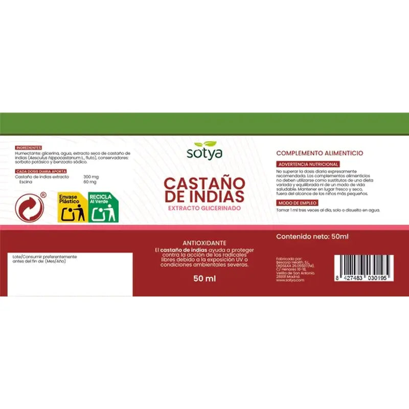 Sotya Castaño Indias Εκχύλισμα σε γλυκερίνη, 50 ml
