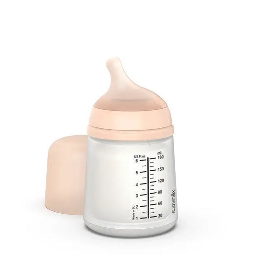 Suavinex Μπιμπερό κατά των κολικών Zero Zero 180 ml, προσαρμόσιμη ροή (A), +0 μηνών, Fair