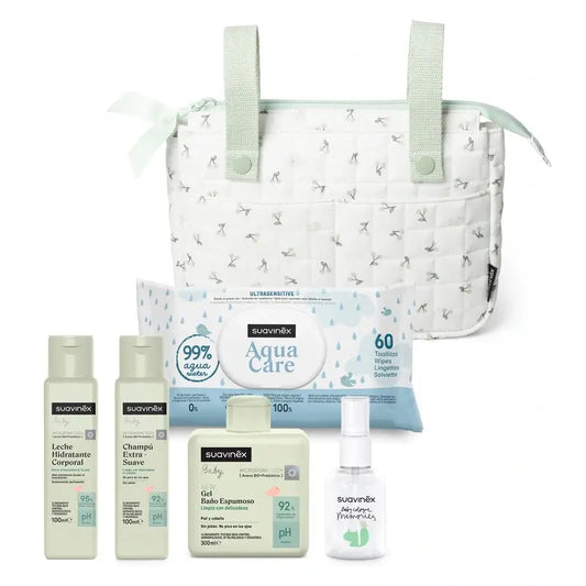 Suavinex Σετ Baby Care Mini Bag Πράσινο