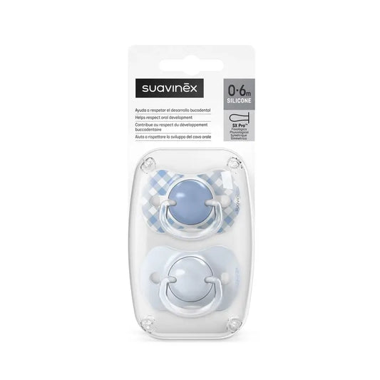 Suavinex Πιπίλες Sx Pro 0/6 Μήνες Wild&Free Μπλε, 2 τεμάχια