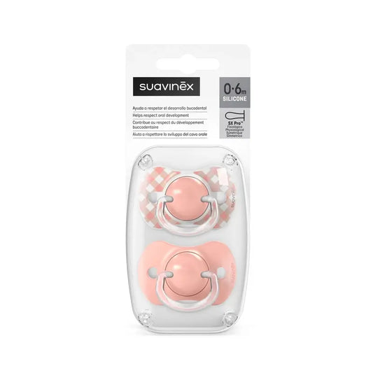 Suavinex Πιπίλες Sx Pro 0/6 Μήνες Wild&Free Ροζ, 2 τεμάχια