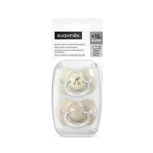 Suavinex Πιπίλες Sx Pro +18 Μήνες Birdies Μπεζ, 2 τεμάχια