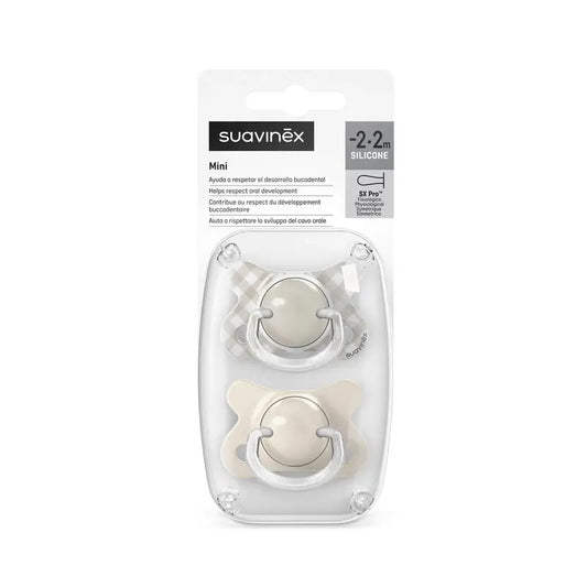 Suavinex Πιπίλες Sx Pro - 2/2 μηνών Wild&Free Μπεζ, 2 τεμάχια