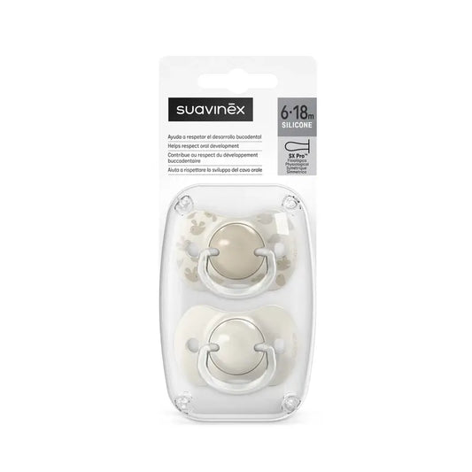 Suavinex Πιπίλες Sx Pro 6/18 Μηνών Birdies Μπεζ, 2 τεμάχια