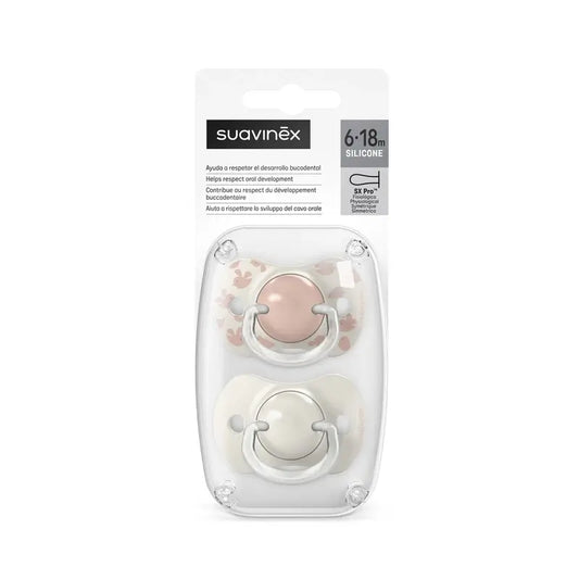 Suavinex Πιπίλες Sx Pro 6/18 Μήνες Birdies Ροζ, 2 τεμάχια