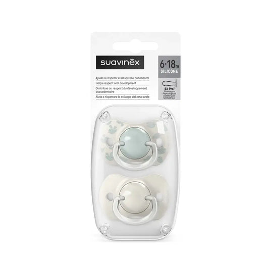 Suavinex Πιπίλες Sx Pro 6/18 Μηνών Birdies Πράσινο, 2 τεμάχια