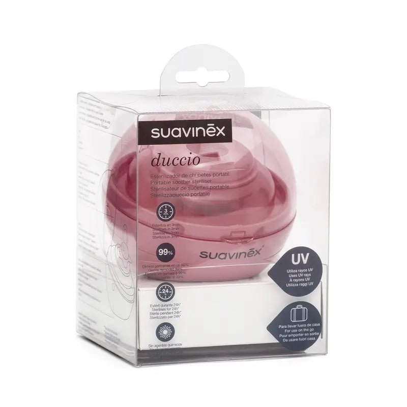 Suavinex Αποστειρωτής Πιπίλων UV Duccio, Ροζ