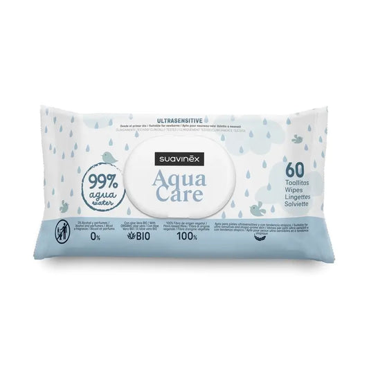 Suavinex Μαντηλάκια Aqua Care, 60 τεμάχια
