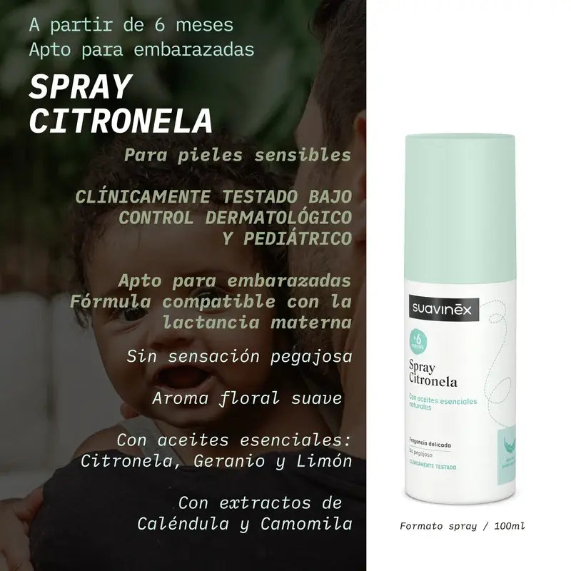 Suavinex Σπρέι με κιτρονέλα, +6 μηνών και για έγκυες, 100 ml