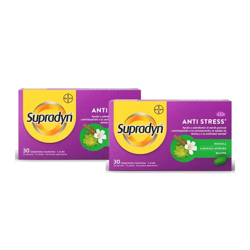 Supradyn Anti Stress: Συγκέντρωση και Μνήμη, Συσκευασία 2 x 30 δισκία