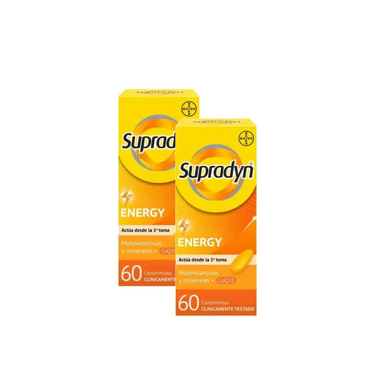 Supradyn Energy: Βιταμίνες, Μέταλλα, Ενέργεια και Ζωτικότητα, Συσκευασία 2 x 60 δισκία