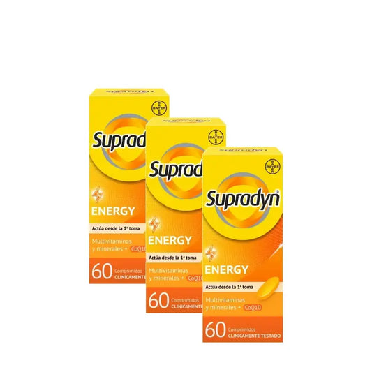Supradyn Energy: Βιταμίνες, Μέταλλα, Ενέργεια και Ζωτικότητα, Συσκευασία 3 x 60 δισκία