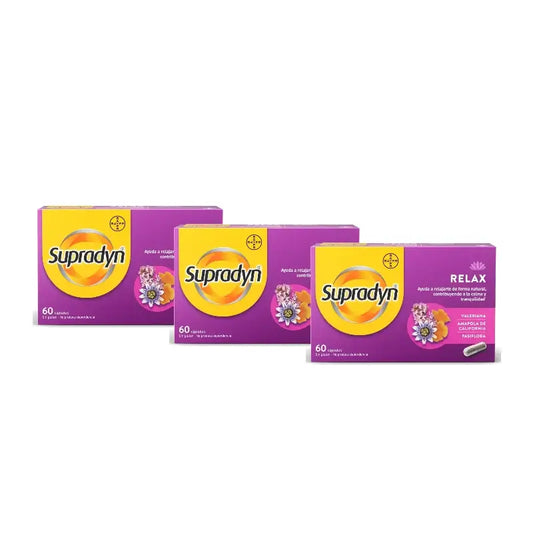 Supradyn Relax, Ηρεμία και Γαλήνη με Πασιφλόρα και Βαλεριάνα, Συσκευασία 3 x 60 κάψουλες