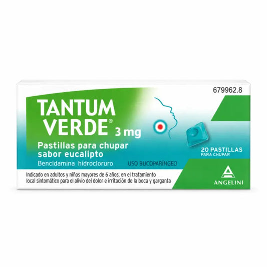 Tantum Verde με γεύση ευκαλύπτου, 20 παστίλιες