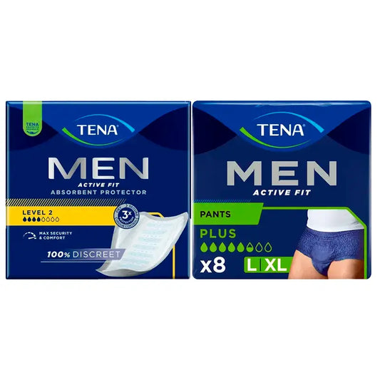 TENA Men Level 2 για ακράτεια 1x20 τεμ. + TENA Men Pants Active Large 1x8 τεμ.