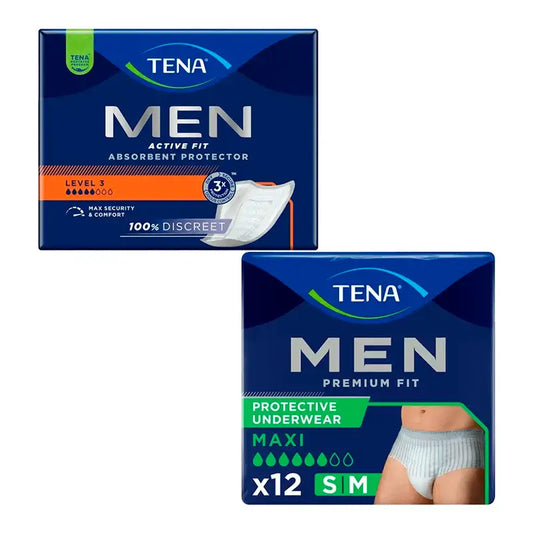TENA Men Level 3 για ακράτεια 1x16 τεμ. + TENA Men Pants Premium Fit M 1x12 τεμ.