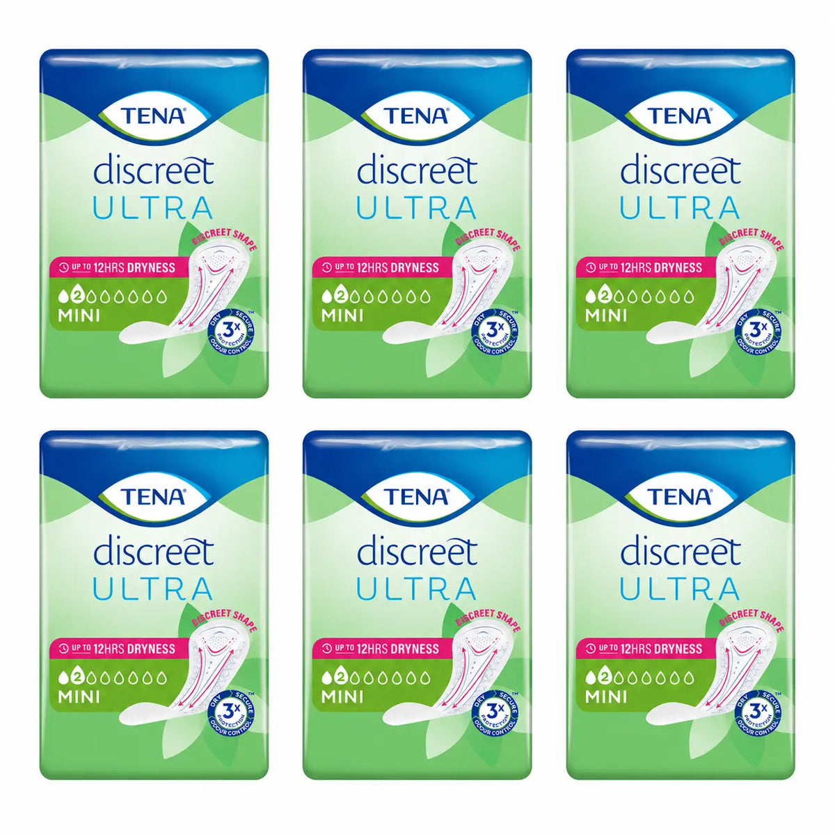TENA Pack Discreet Mini, 6 × 20 τεμάχια