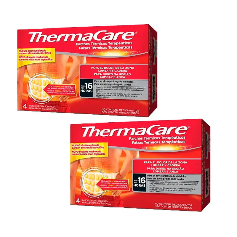 Thermacare Οσφύος-Ισχίο, Συσκευασία 2 x 4 τεμάχια