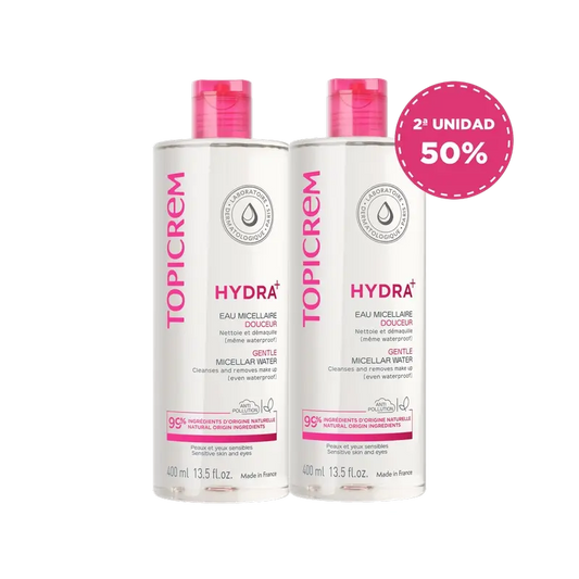 Topicrem Pack Hydra+ Απαλό Μικελικό Νερό, 2x400 ml
