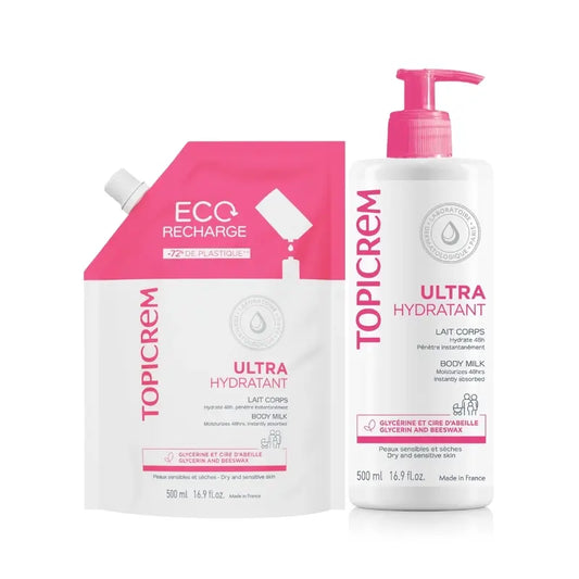 Topicrem Pack Uh Λοσιόν Σώματος 500 ml + Ανταλλακτικό Λοσιόν Σώματος 500 ml 50 %
