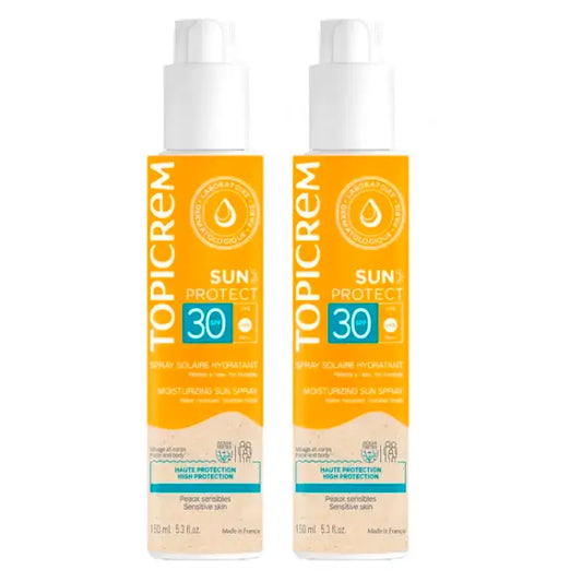 Topicrem Sun Protect Spray SPF 30, Συσκευασία 2 x 150 ml