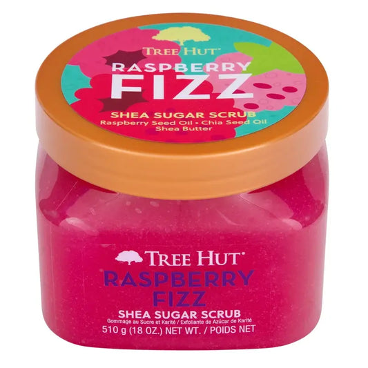 Tree Hut Απολεπιστικό με ζάχαρη, βατόμουρο, Raspberry Fizz, 510 γρ.