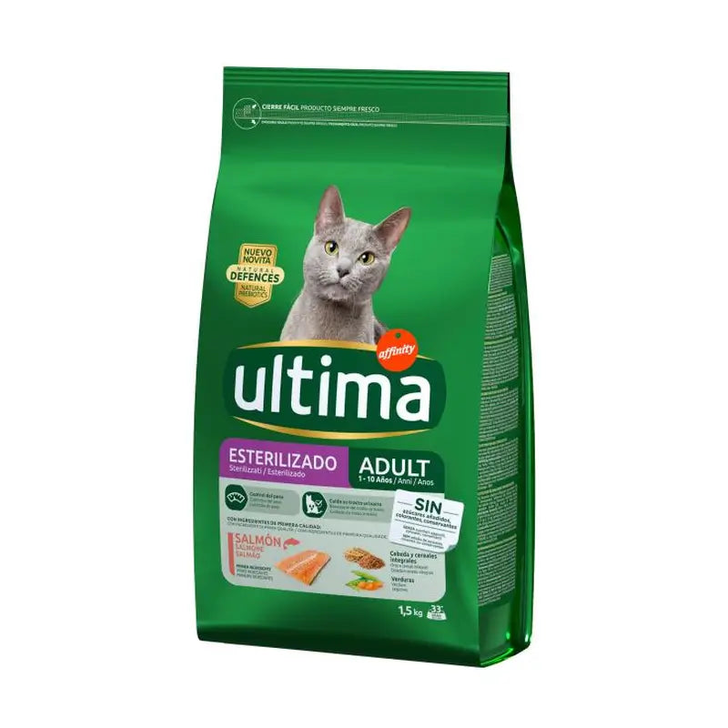 Ultima Τροφή για Γάτες Στειρωμένες με Σολομό, 1,5 kg