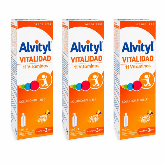 Urgo Alvityl Vitalidad 11 βιταμίνες 150 ml, συσκευασία 3 τεμαχίων