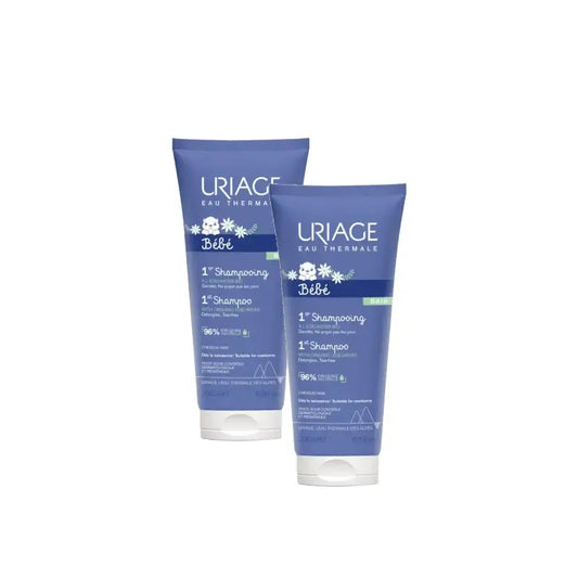 Uriage Bébé 1ο Σαμπουάν 200 ml, συσκευασία 2 τεμαχίων