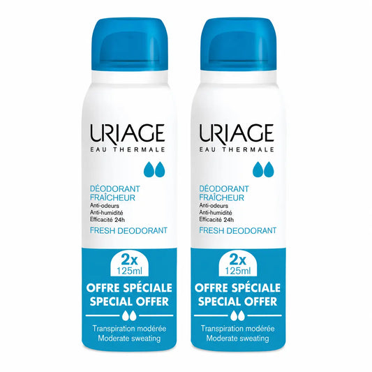 Uriage Προσφορά Αποσμητικό Frescor, 125 × 2 ml, συσκευασία 2 τεμαχίων