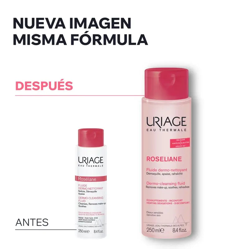 Uriage Roséliane Δερμοκαθαριστικό Υγρό, 250 ml