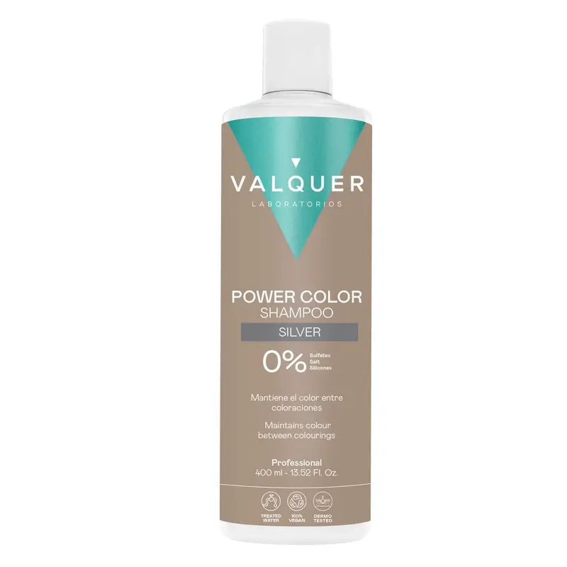 Valquer Σαμπουάν για βαμμένα μαλλιά, γκρι χρώμα - Power Color, 400 ml