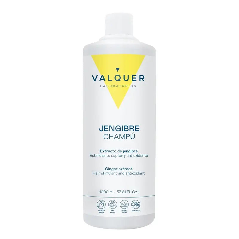 Valquer Σαμπουάν Ginger Strong με τζίντζερ - Καταπολέμηση της πιτυρίδας, αναζωογονητικό και ενδυναμωτικό, 1 L