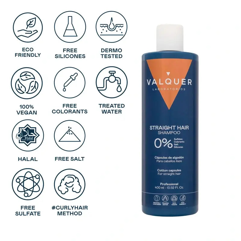 Valquer Hair Care Σαμπουάν για ίσια μαλλιά, 400 ml