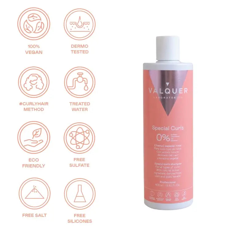 Valquer Hair Care Σαμπουάν ειδικά για μπούκλες, 400 ml