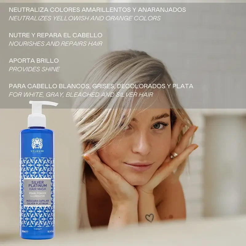 Valquer Hair Care Μάσκαρα για τα μαλλιά Silver Platinum, 275 ml