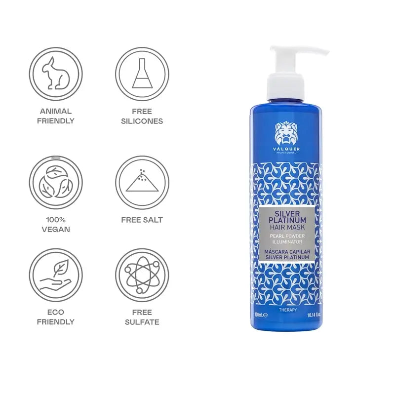 Valquer Hair Care Μάσκαρα για τα μαλλιά Silver Platinum, 275 ml