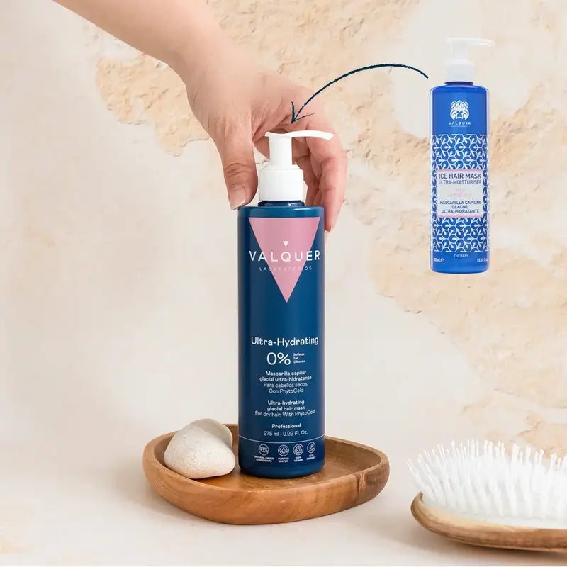 Valquer Hair Care Μάσκα μαλλιών Glacial με εξαιρετική ενυδάτωση, 275 ml