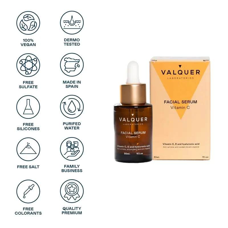 Valquer Skin Care Ορός Προσώπου με Βιταμίνη C, 30 ml
